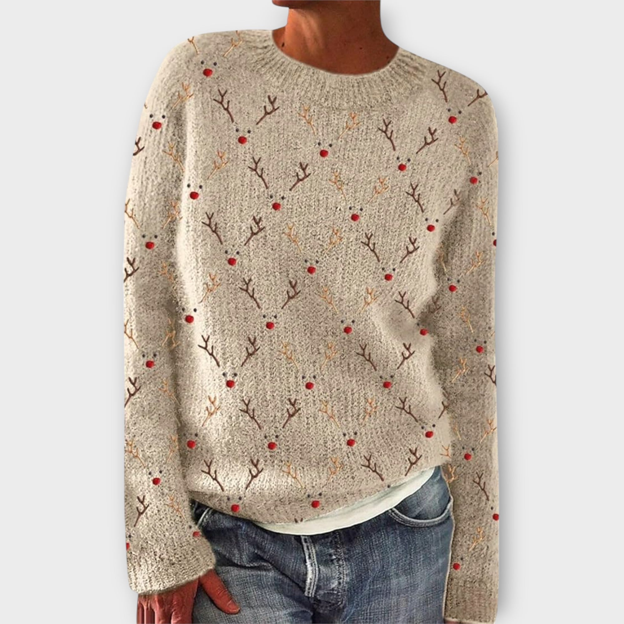 Maja™ | Stilfuld Jule Rensdyr Sweater
