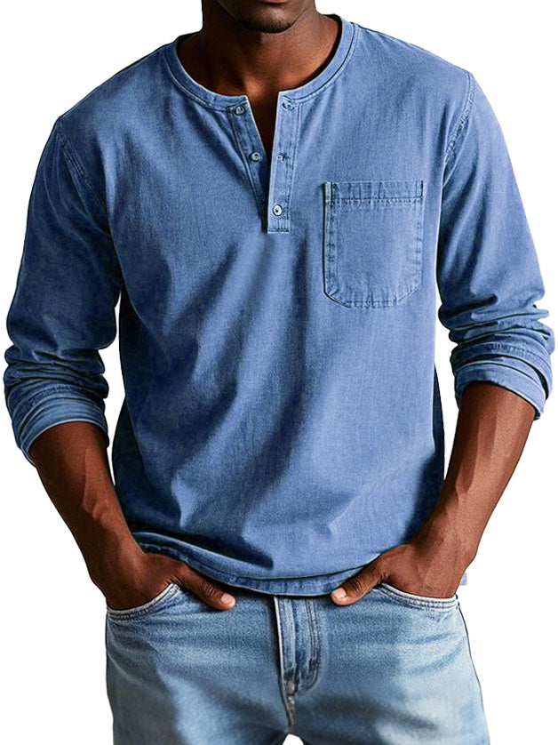 Lucas | Casual Henley Langærmet Skjorte