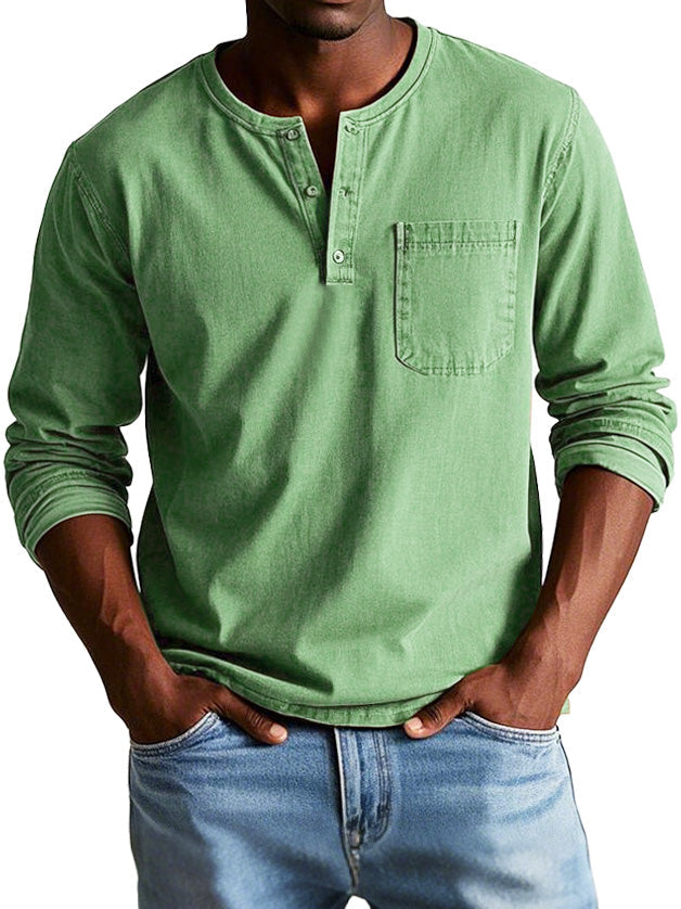 Lucas | Casual Henley Langærmet Skjorte