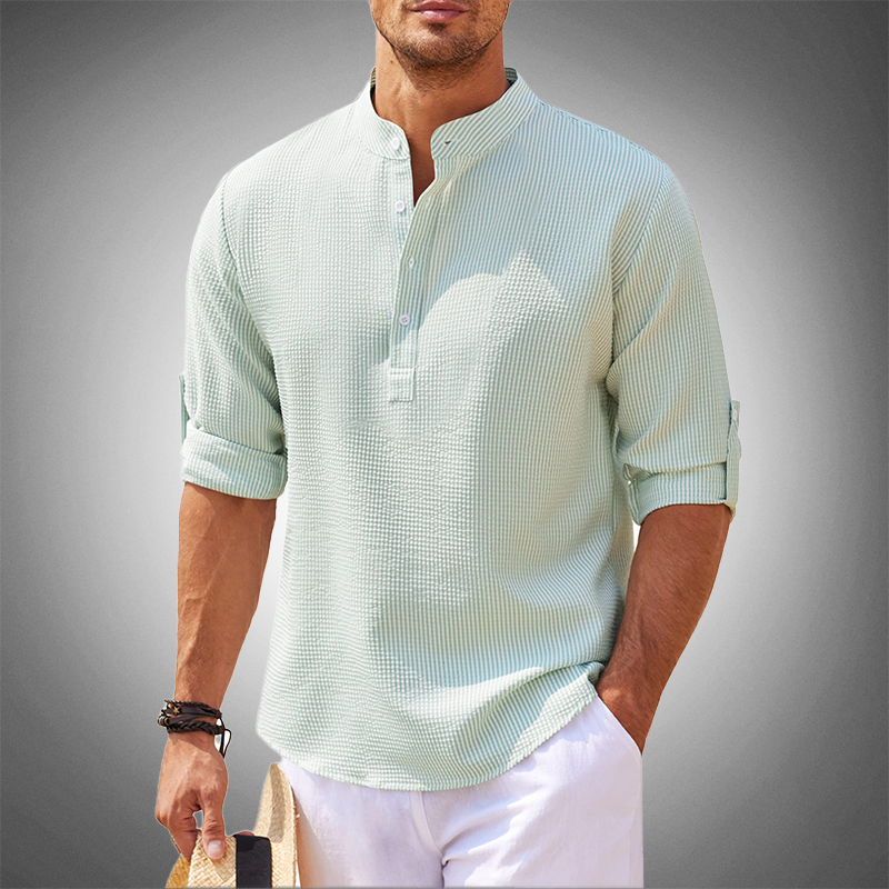 Steffen | Stilfuld Henley Skjorte