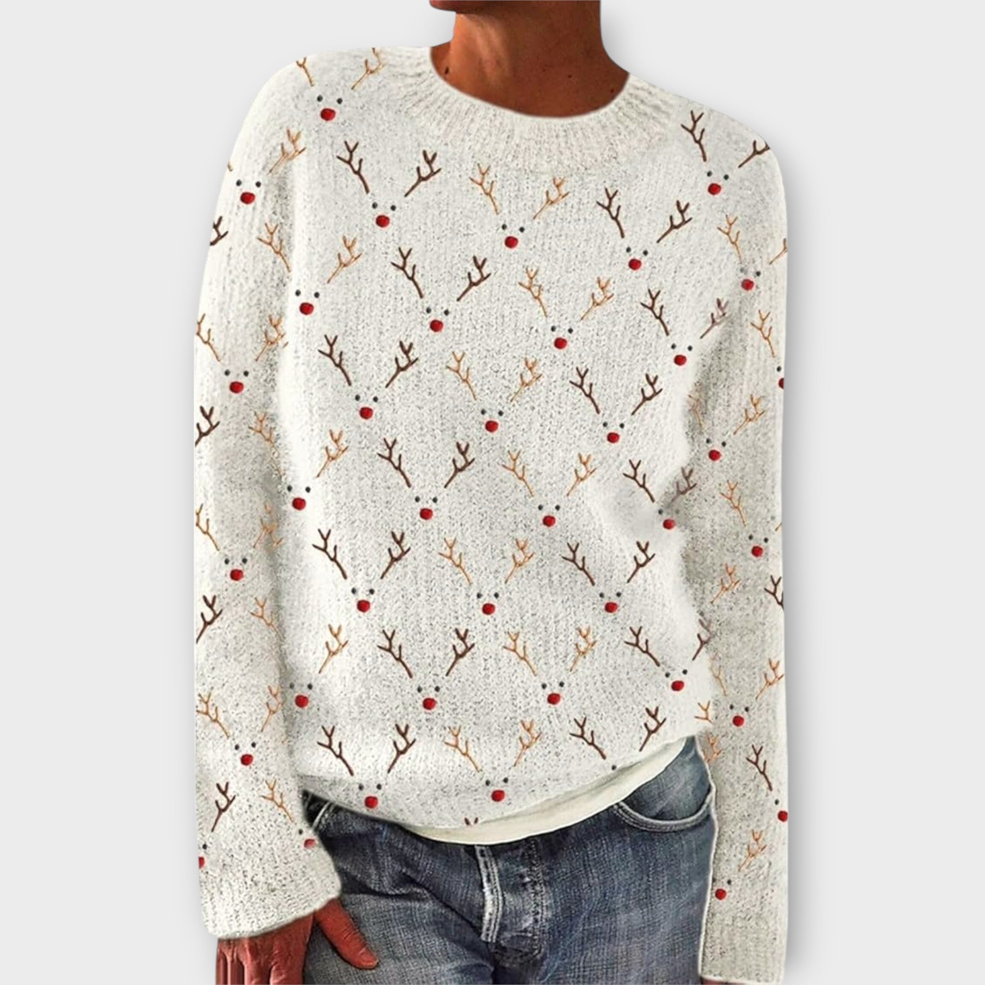 Maja™ | Stilfuld Jule Rensdyr Sweater