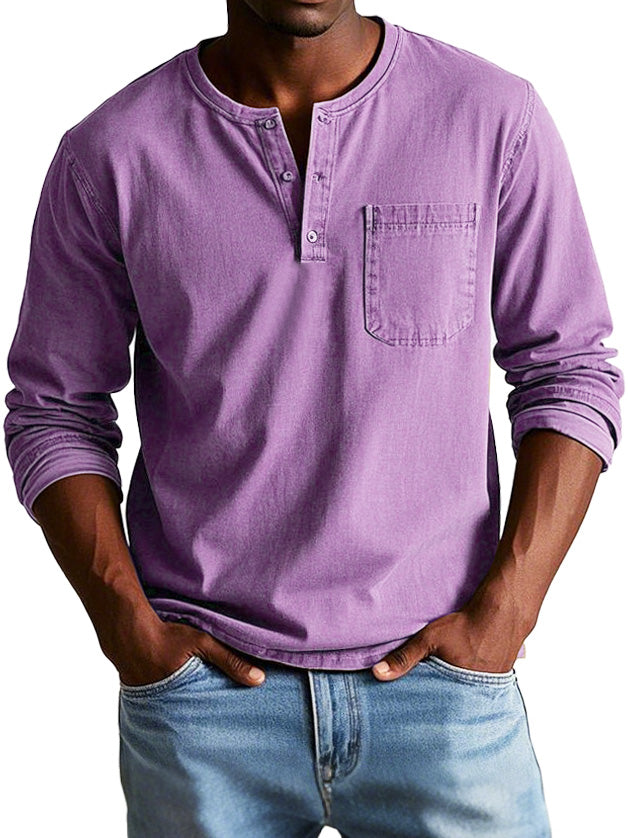Lucas | Casual Henley Langærmet Skjorte