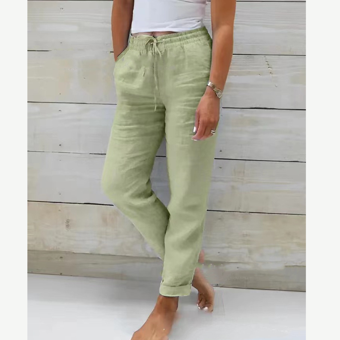 Eleonor | Premium Åndbare Linned Stretch Bukser