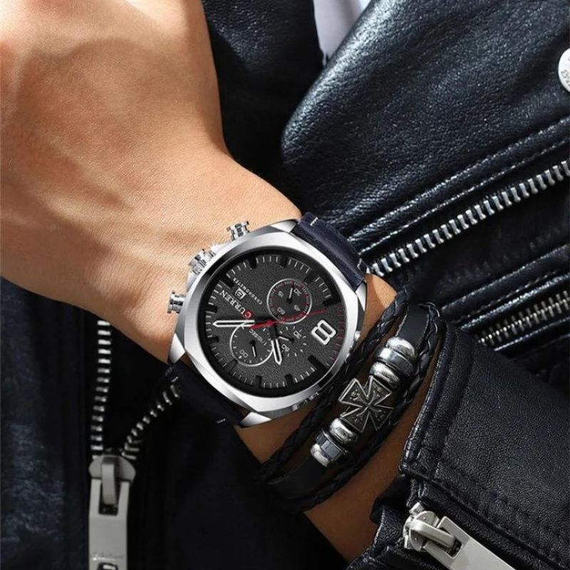 Oliver™ | Vandtæt chronograph sportsur med militærdesign