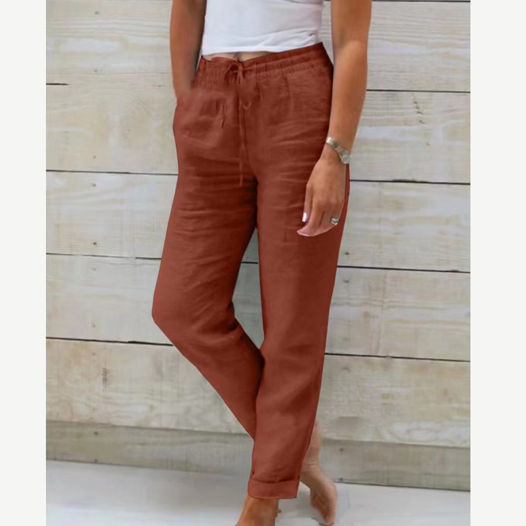 Eleonor | Premium Åndbare Linned Stretch Bukser