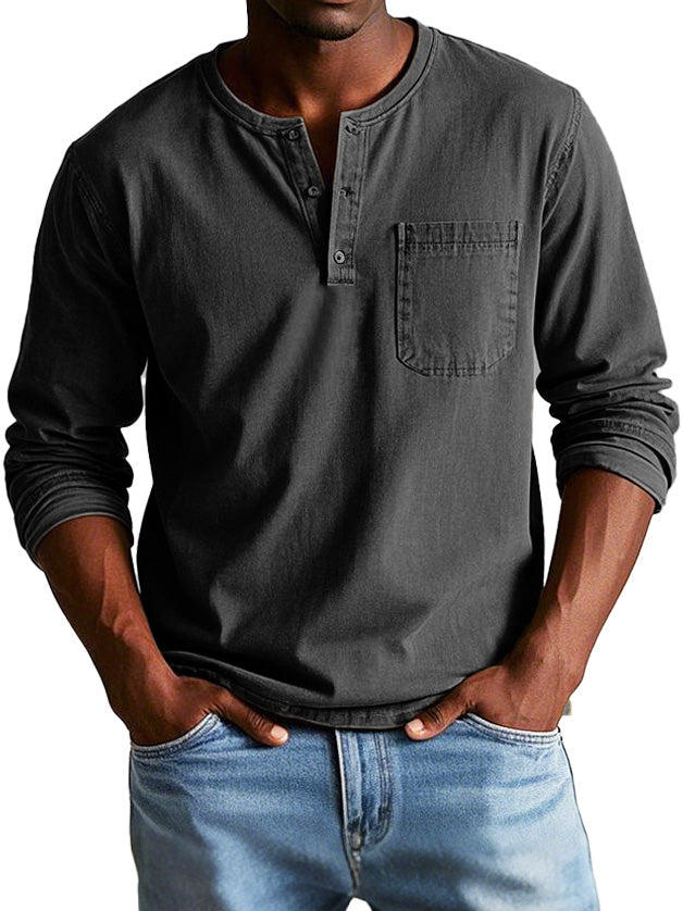 Lucas | Casual Henley Langærmet Skjorte