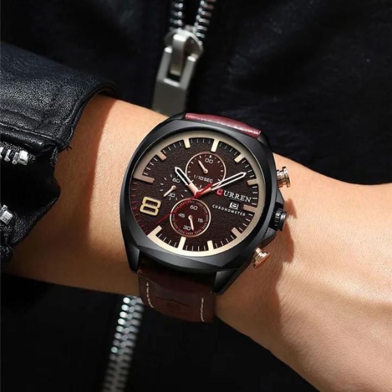 Oliver™ | Vandtæt chronograph sportsur med militærdesign