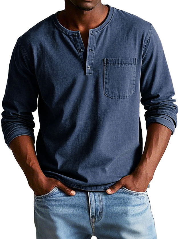 Lucas | Casual Henley Langærmet Skjorte