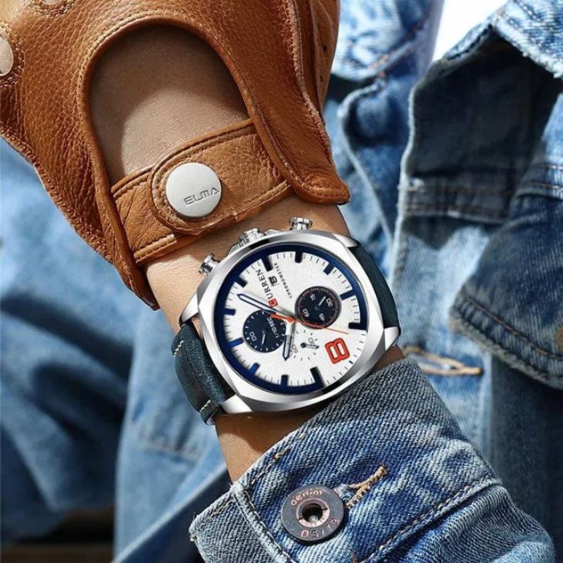 Oliver™ | Vandtæt chronograph sportsur med militærdesign