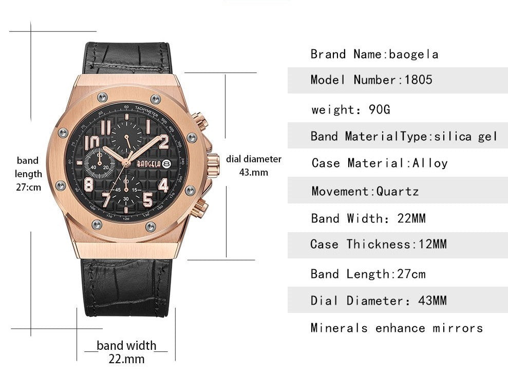 Mathilde™ | Lækkert chronograph ur