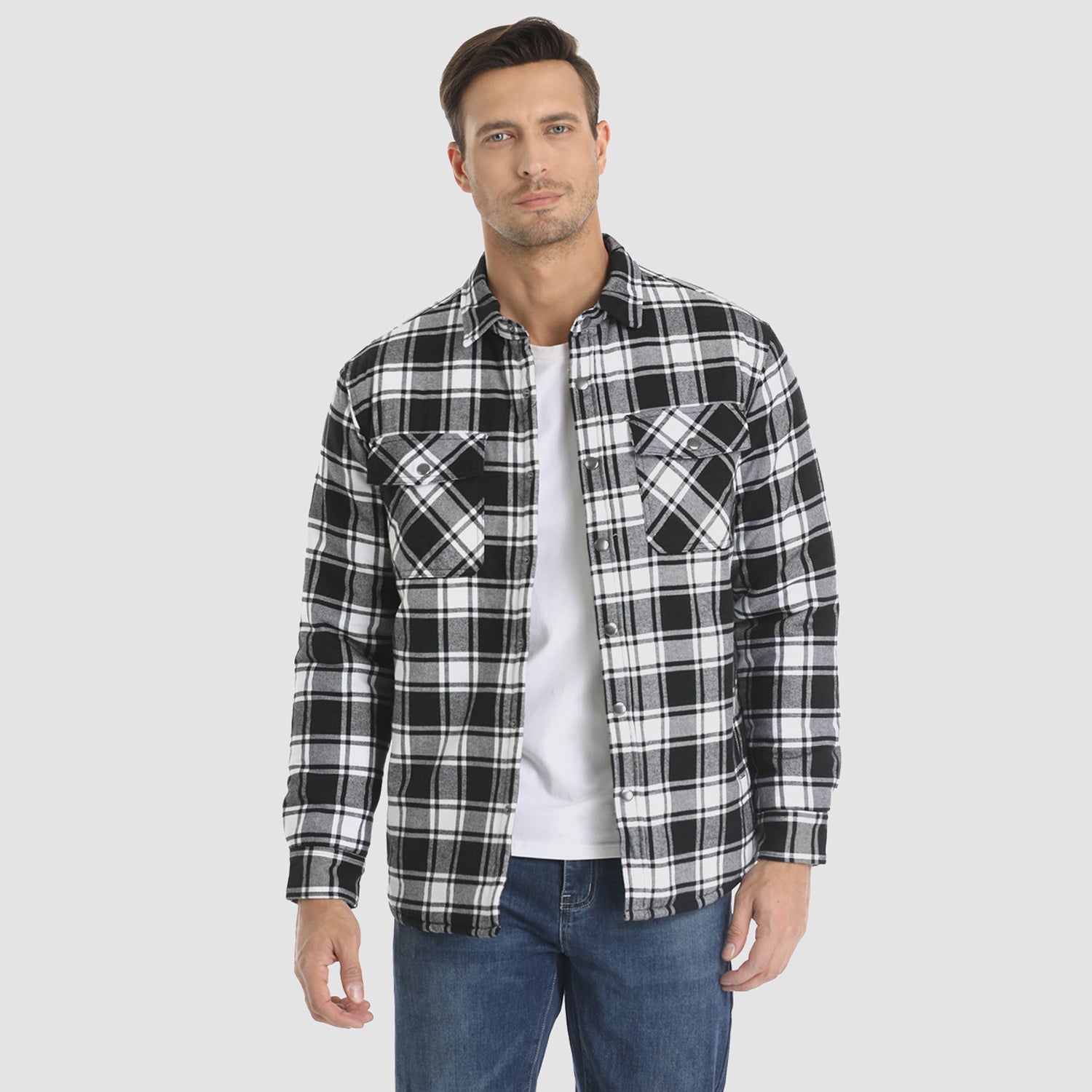 Elliot | Stilfuld Tartan Flannel Skjortejakke