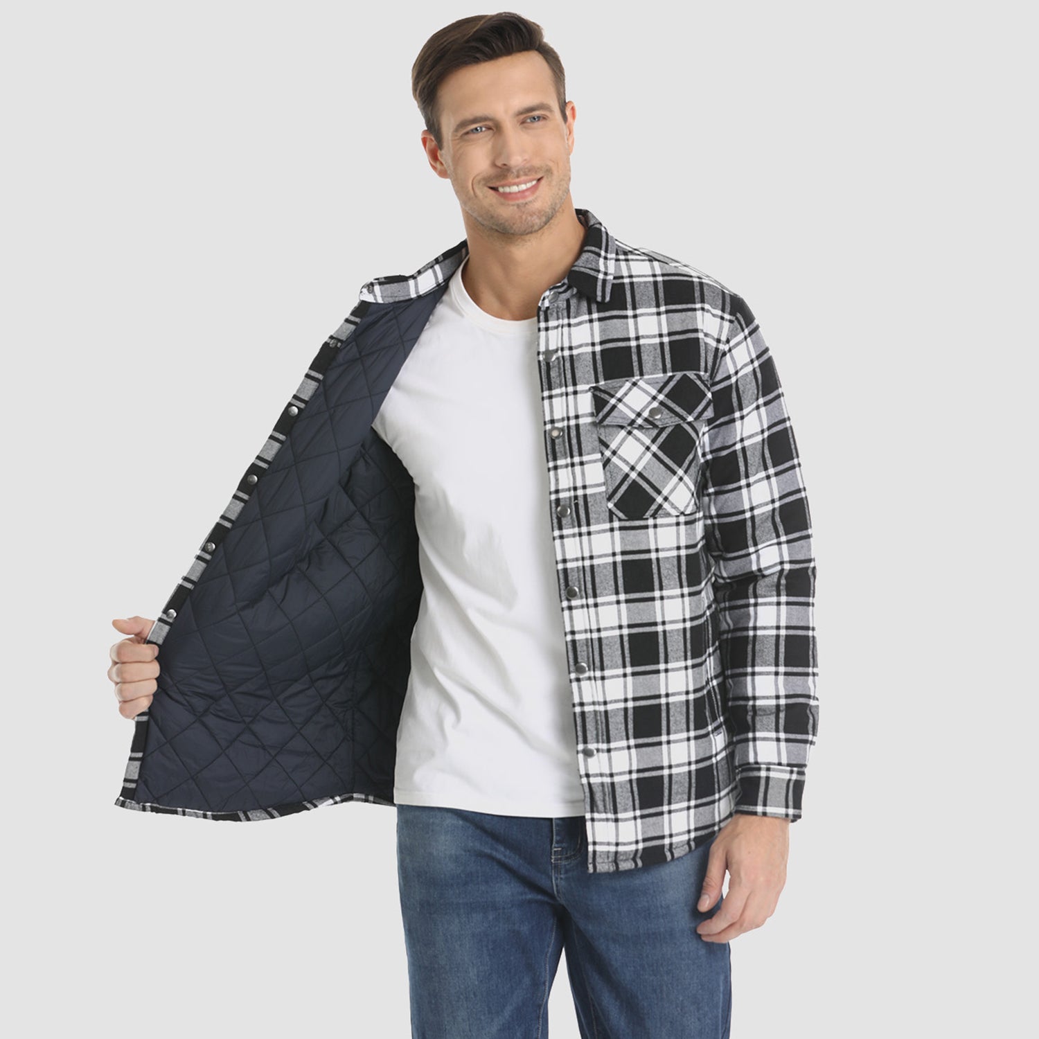 Elliot | Stilfuld Tartan Flannel Skjortejakke