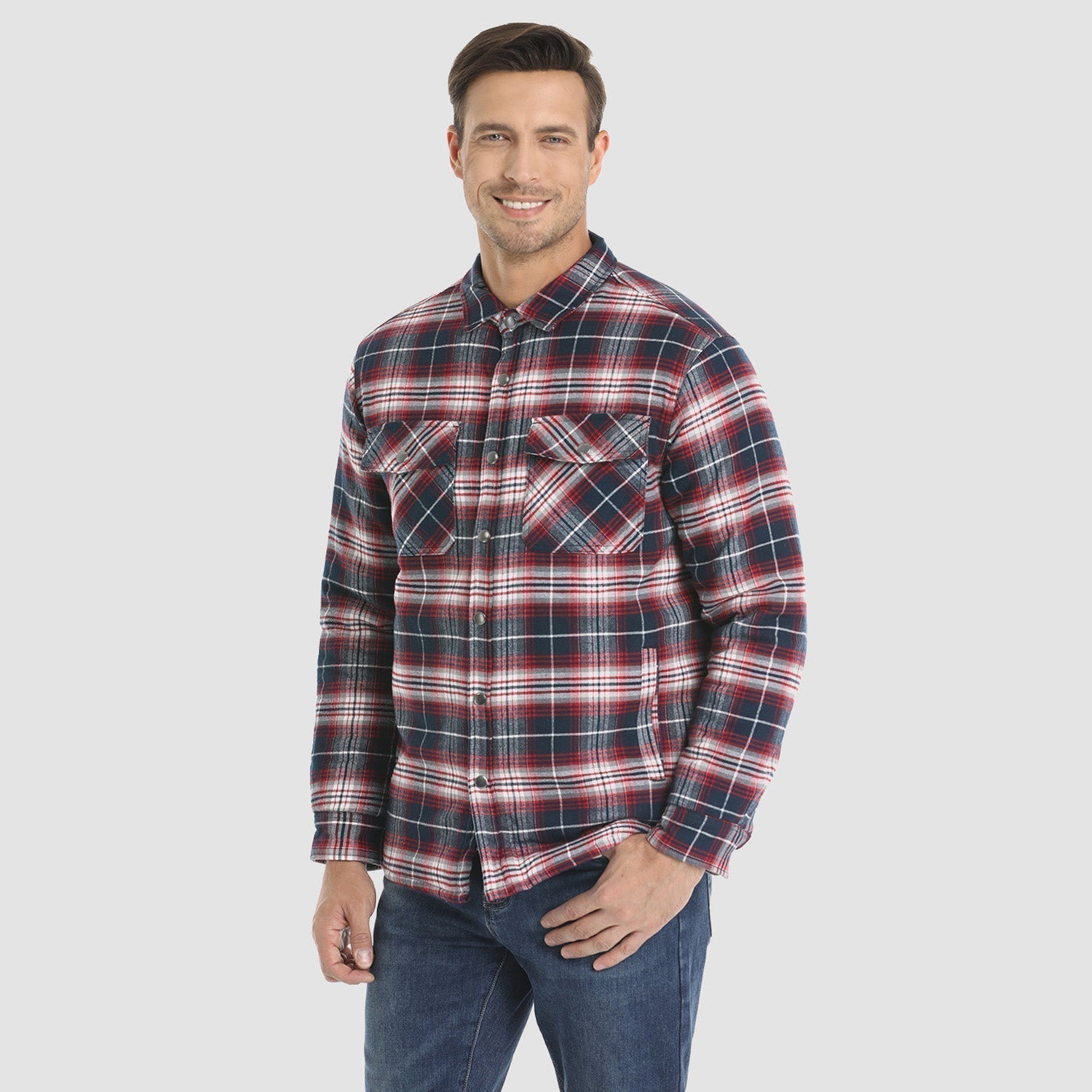 Elliot | Stilfuld Tartan Flannel Skjortejakke