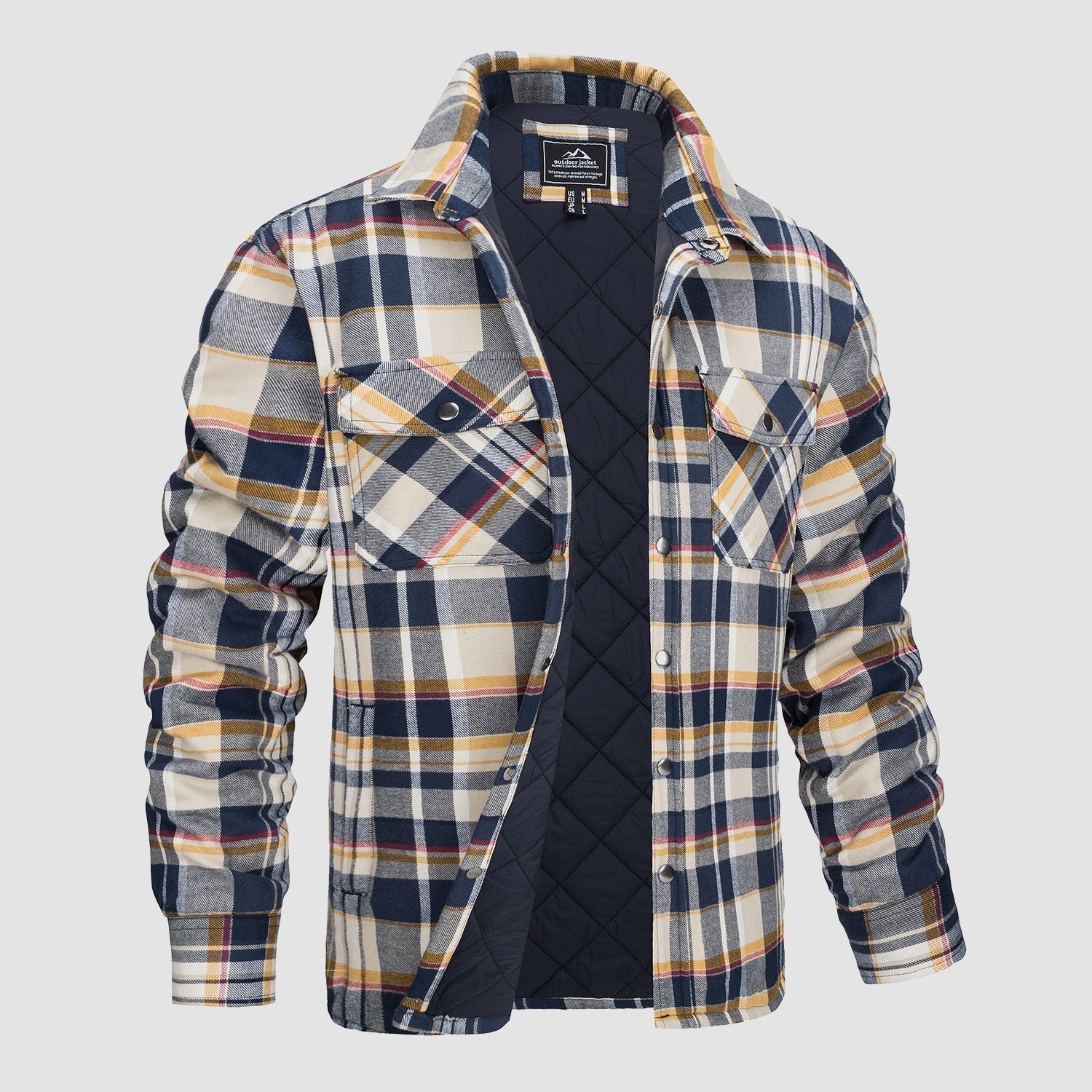 Elliot | Stilfuld Tartan Flannel Skjortejakke
