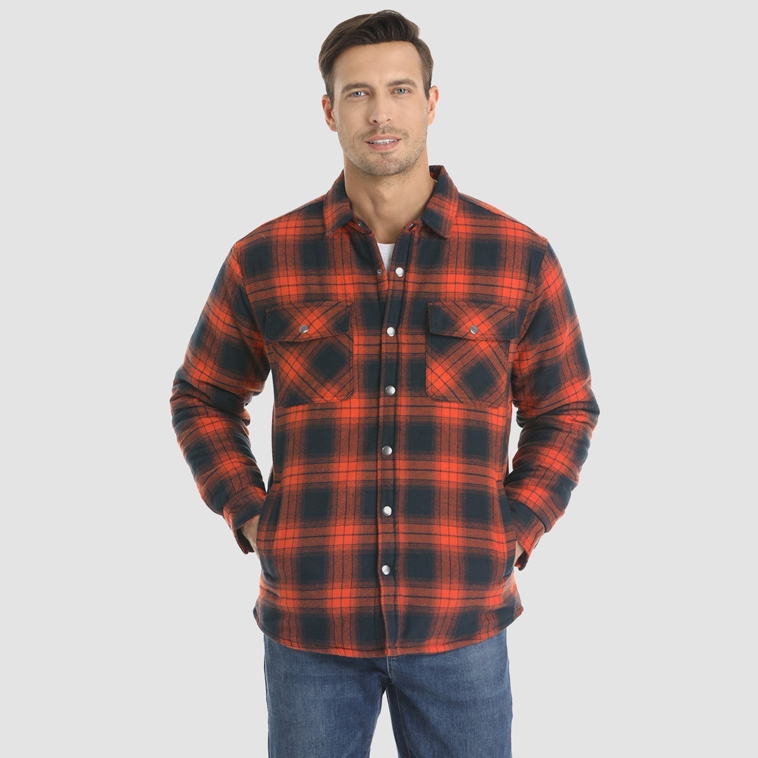 Elliot | Stilfuld Tartan Flannel Skjortejakke