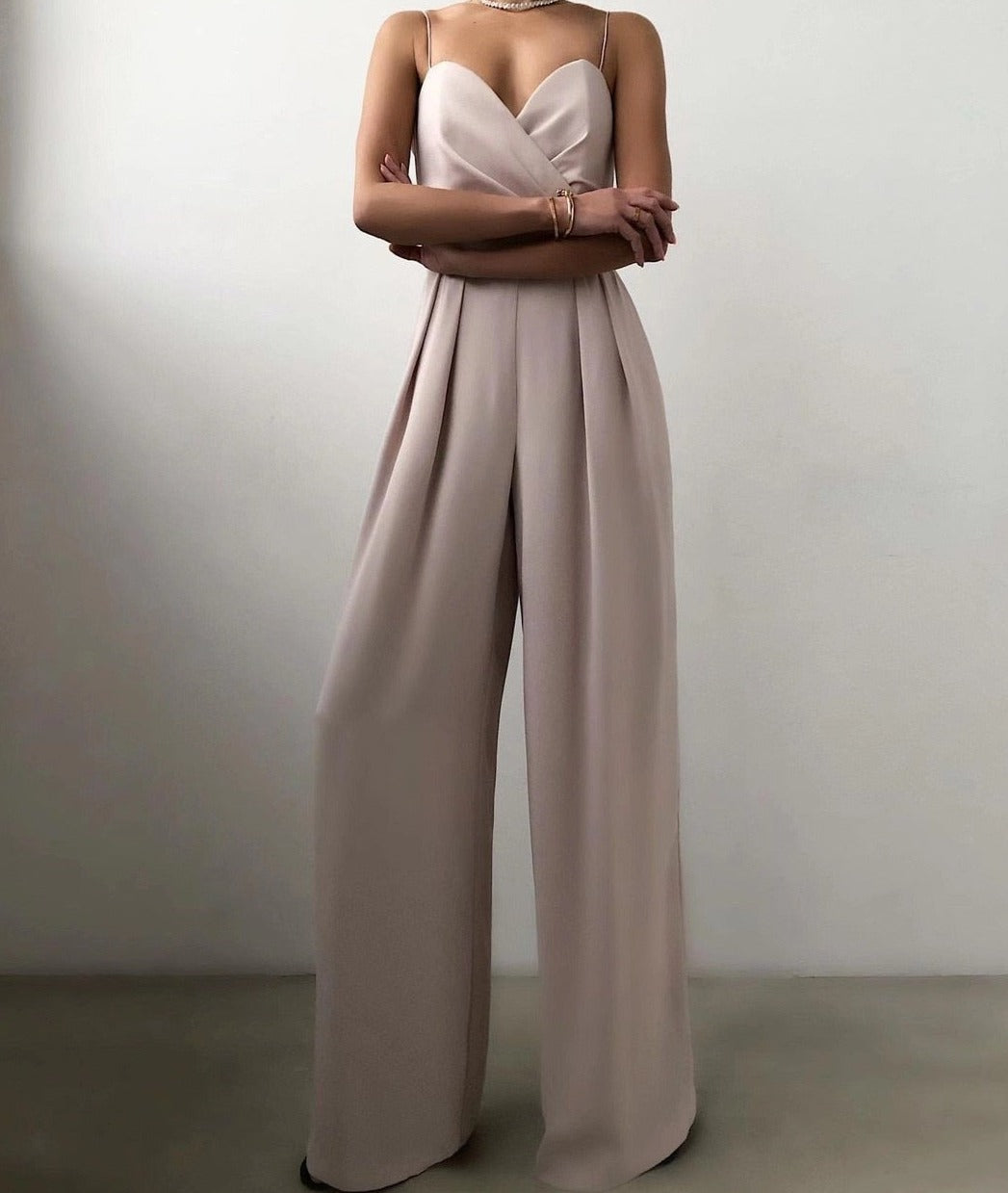 Line | Chic Spaghettistrop Wide-Leg Buksedragt