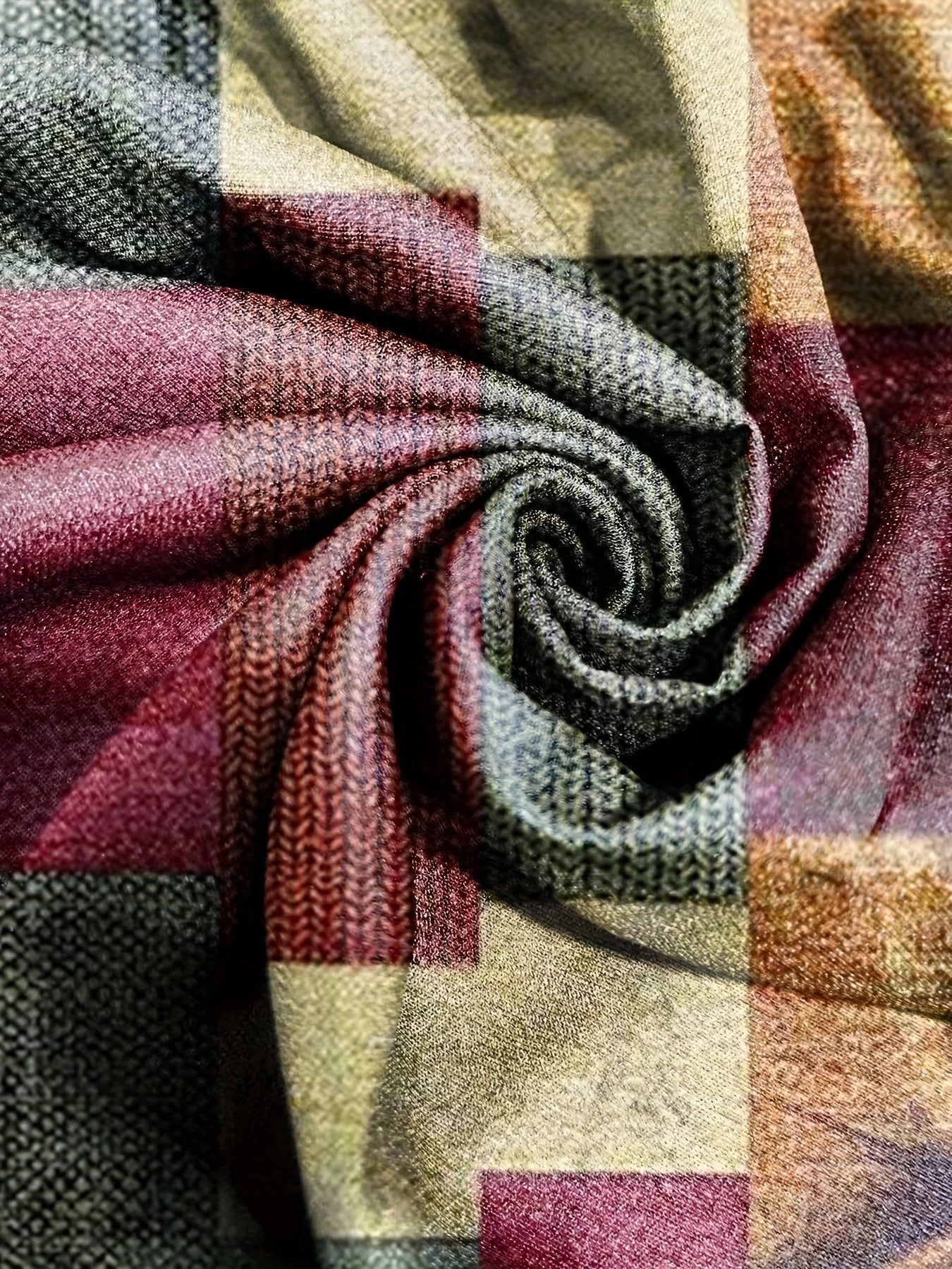 Maron | Stilfuld Patchwork Henley Skjorte