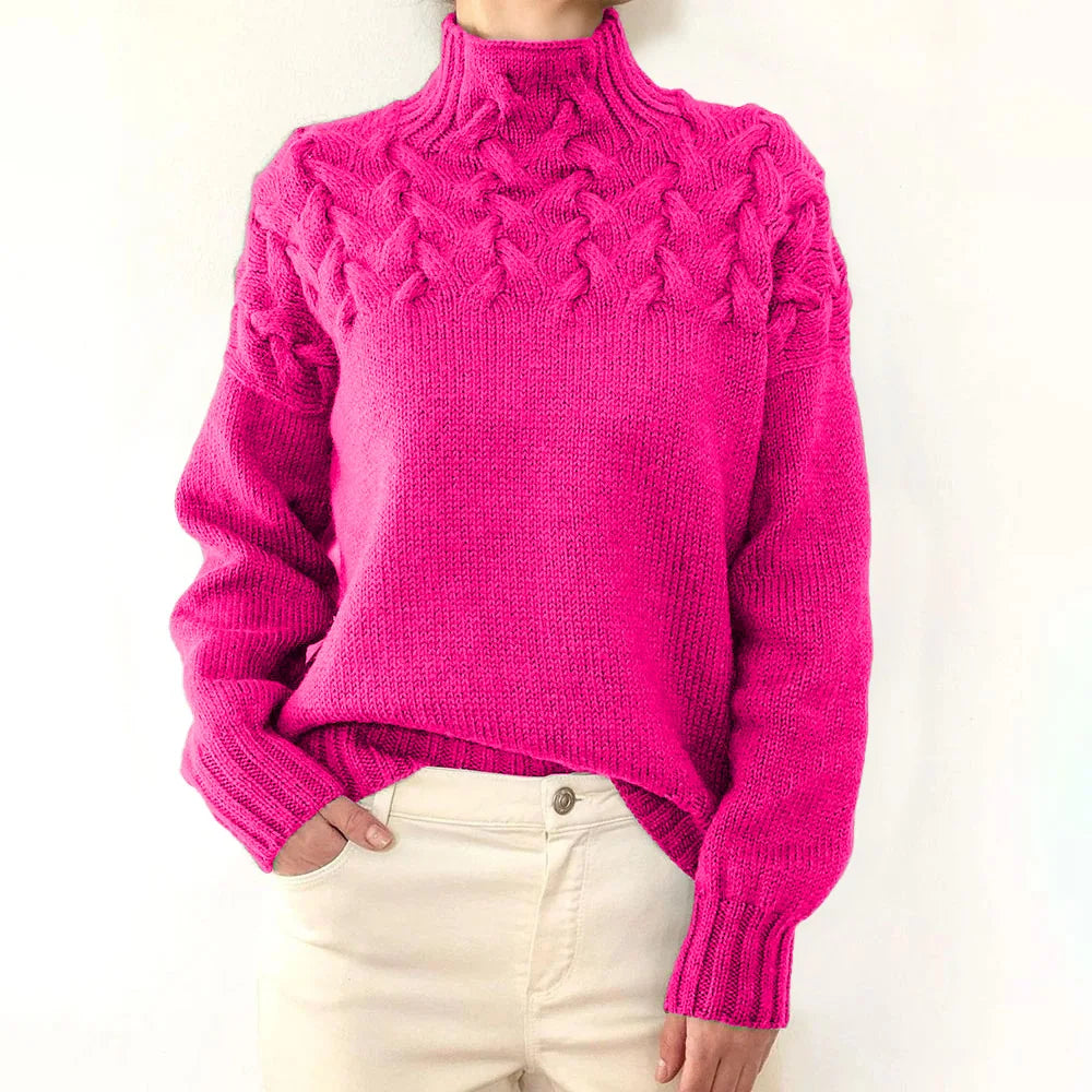 Lilith | Hyggelig Kabelstrikket Rullekravesweater