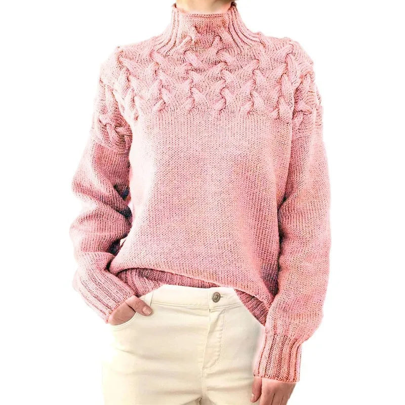 Lilith | Hyggelig Kabelstrikket Rullekravesweater
