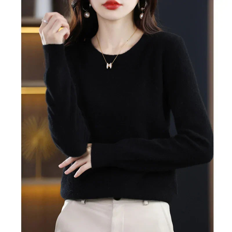 Gitte™ | Stilfuld Blød Lyserød Sweater