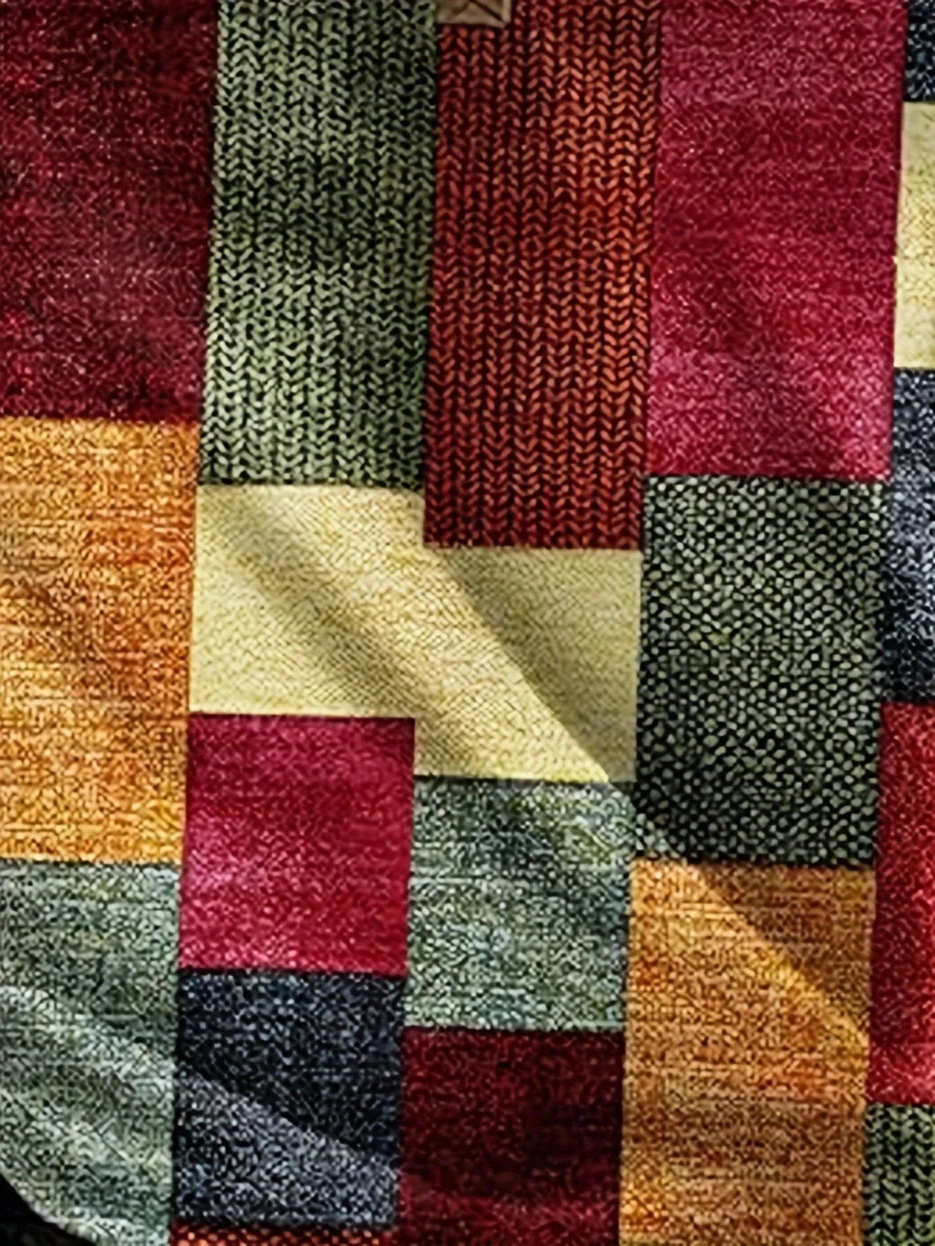 Maron | Stilfuld Patchwork Henley Skjorte