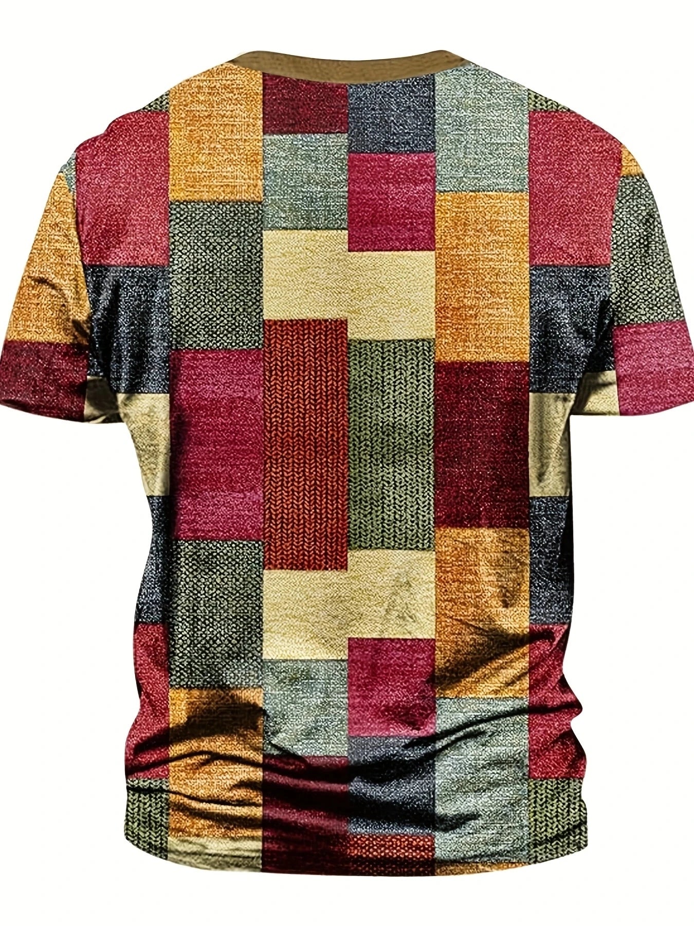 Maron | Stilfuld Patchwork Henley Skjorte