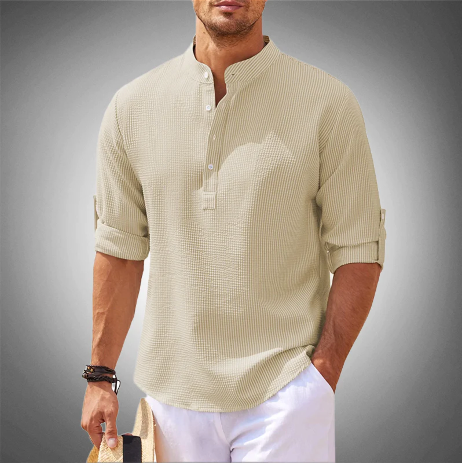 Steffen | Stilfuld Henley Skjorte
