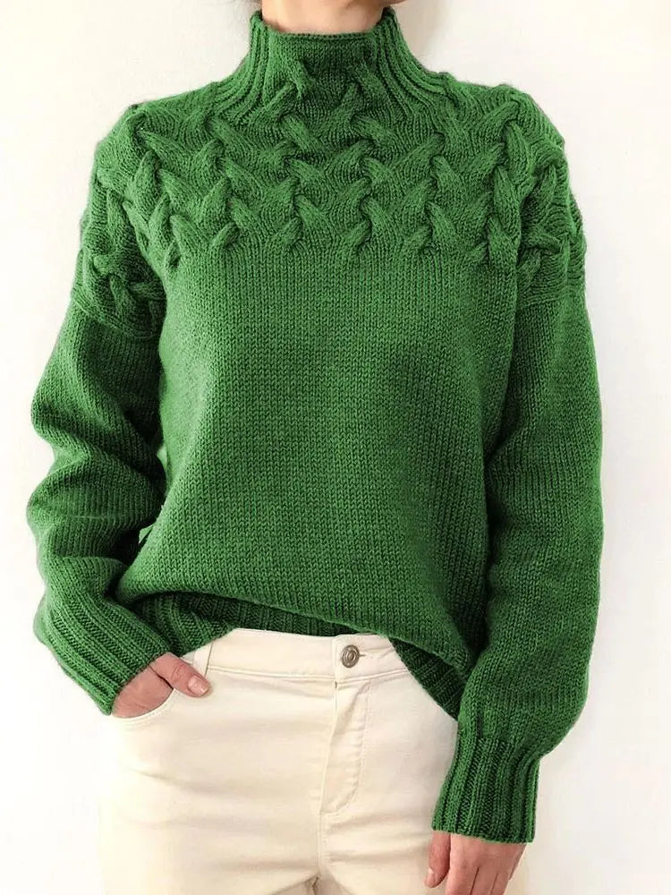 Lilith | Hyggelig Kabelstrikket Rullekravesweater