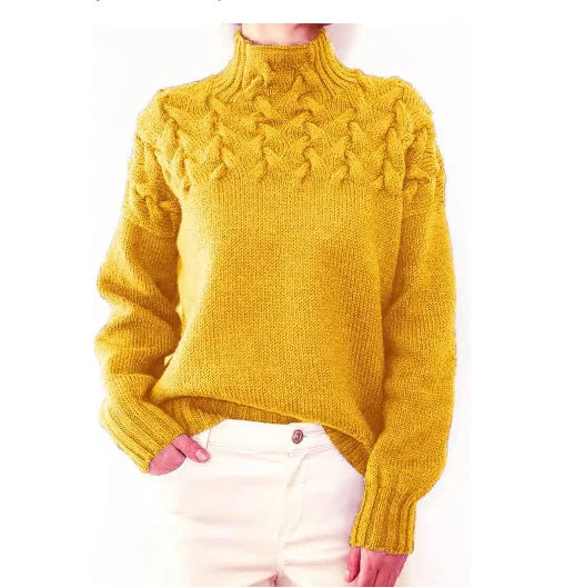 Lilith | Hyggelig Kabelstrikket Rullekravesweater