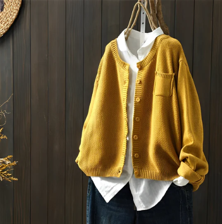 Heidi™ | Knaplukket Strikcardigan