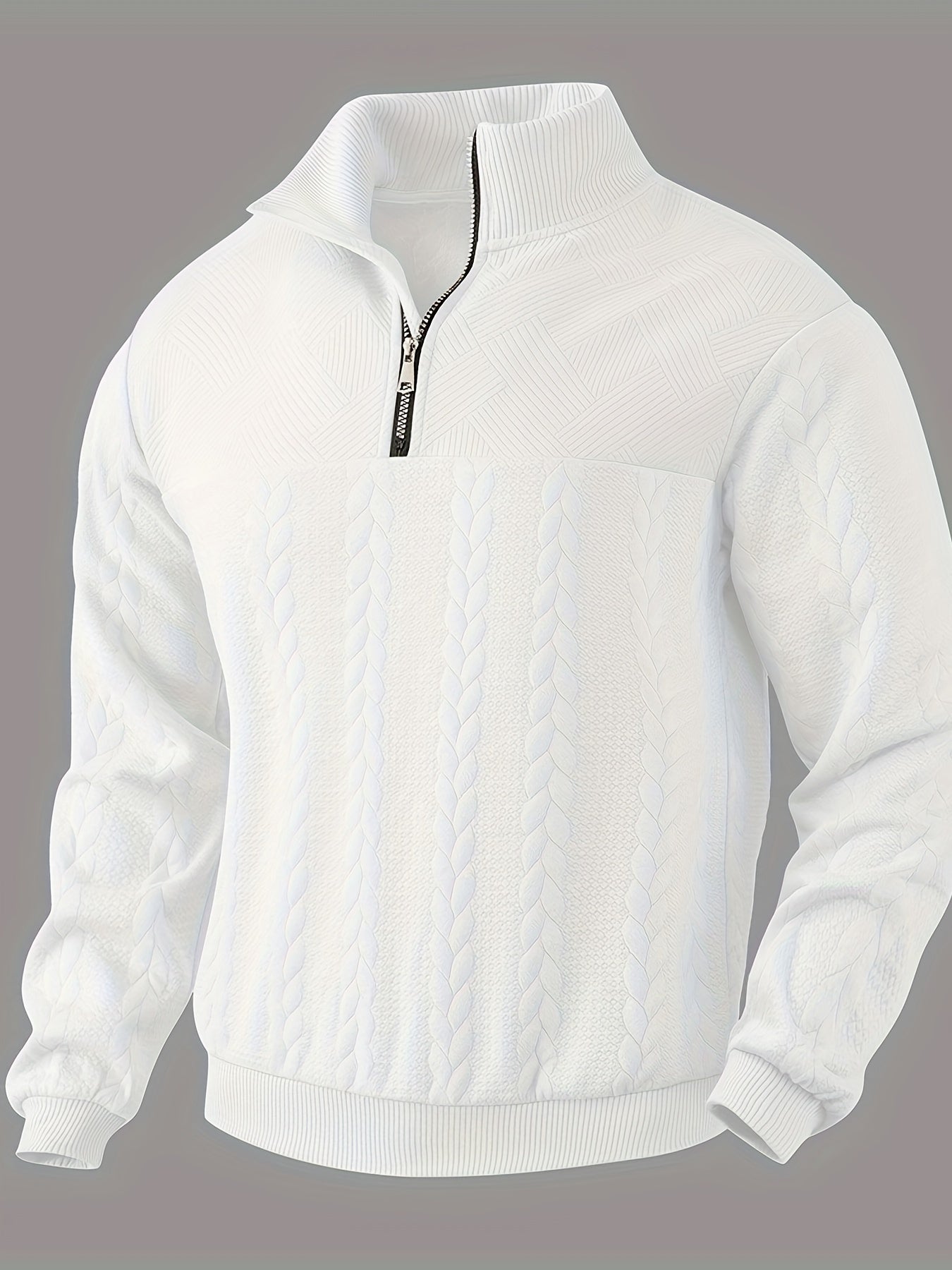 Asger – Vintage herresweater med lynlås