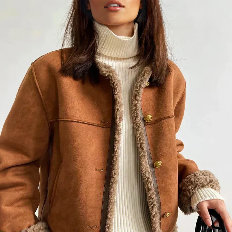 Milou™ | Stilfuld Jakke med Sherpa-for