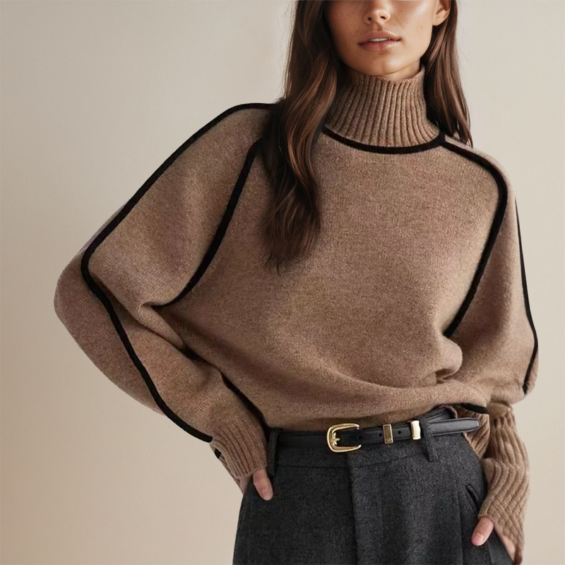 Lina™ - Rullekravesweater