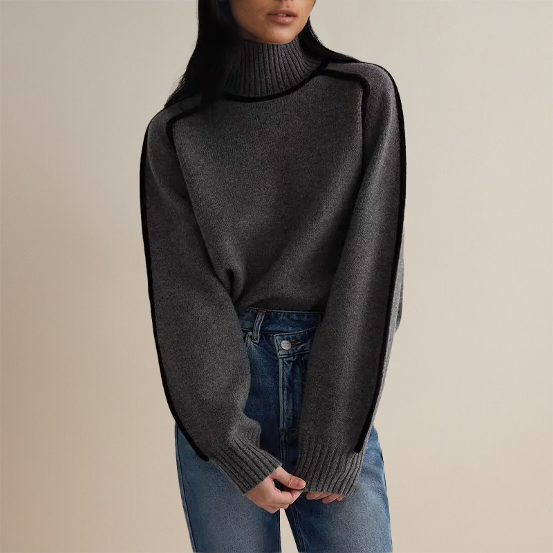 Lina™ - Rullekravesweater