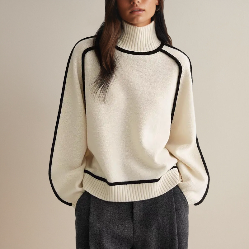 Lina™ - Rullekravesweater
