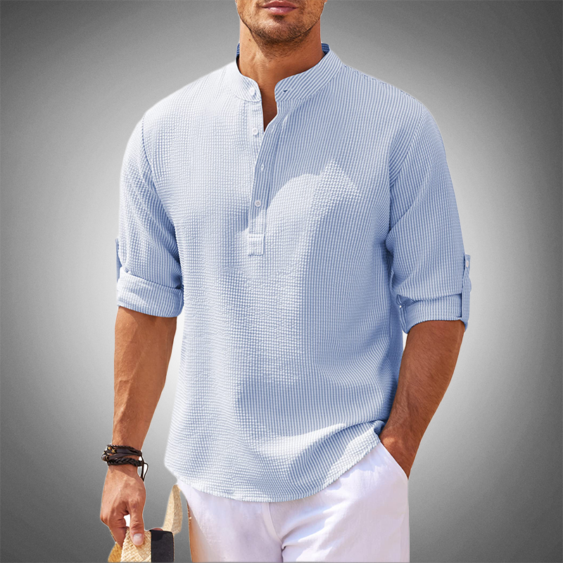 Steffen | Stilfuld Henley Skjorte