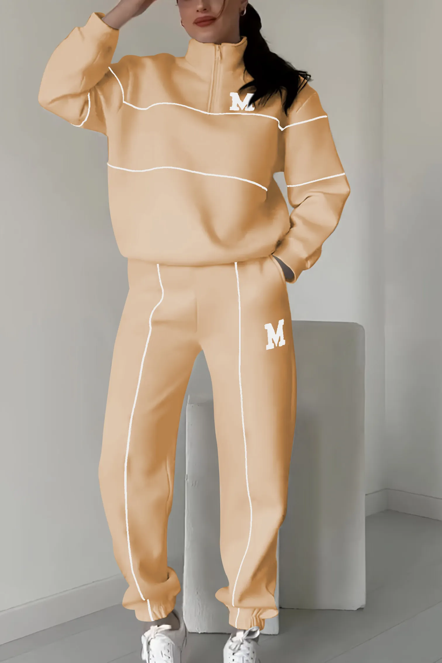 Saga | Stilfuld Zip-Up Træningsdragt