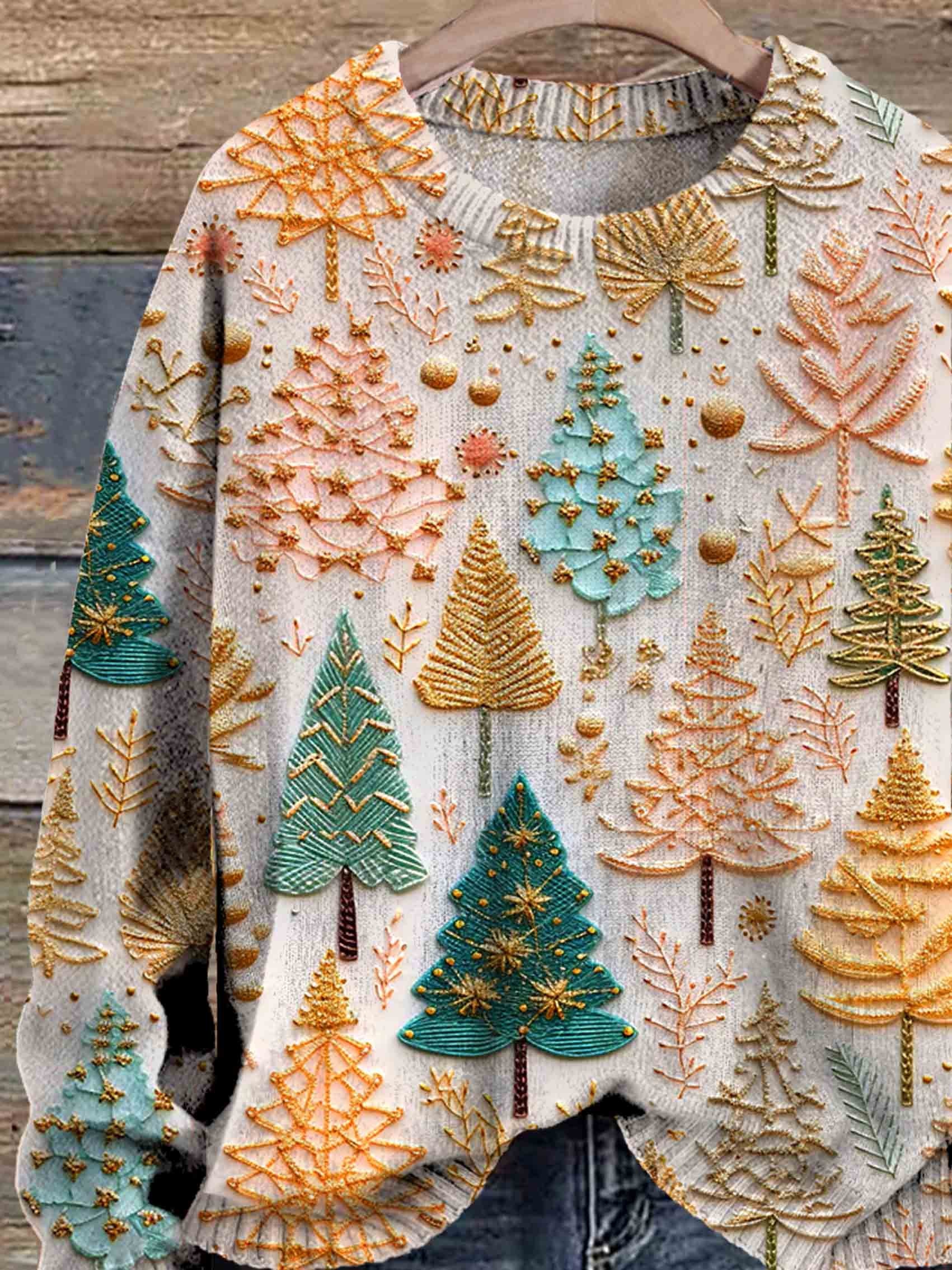 Gunilla | Broderet Juletræstrøje