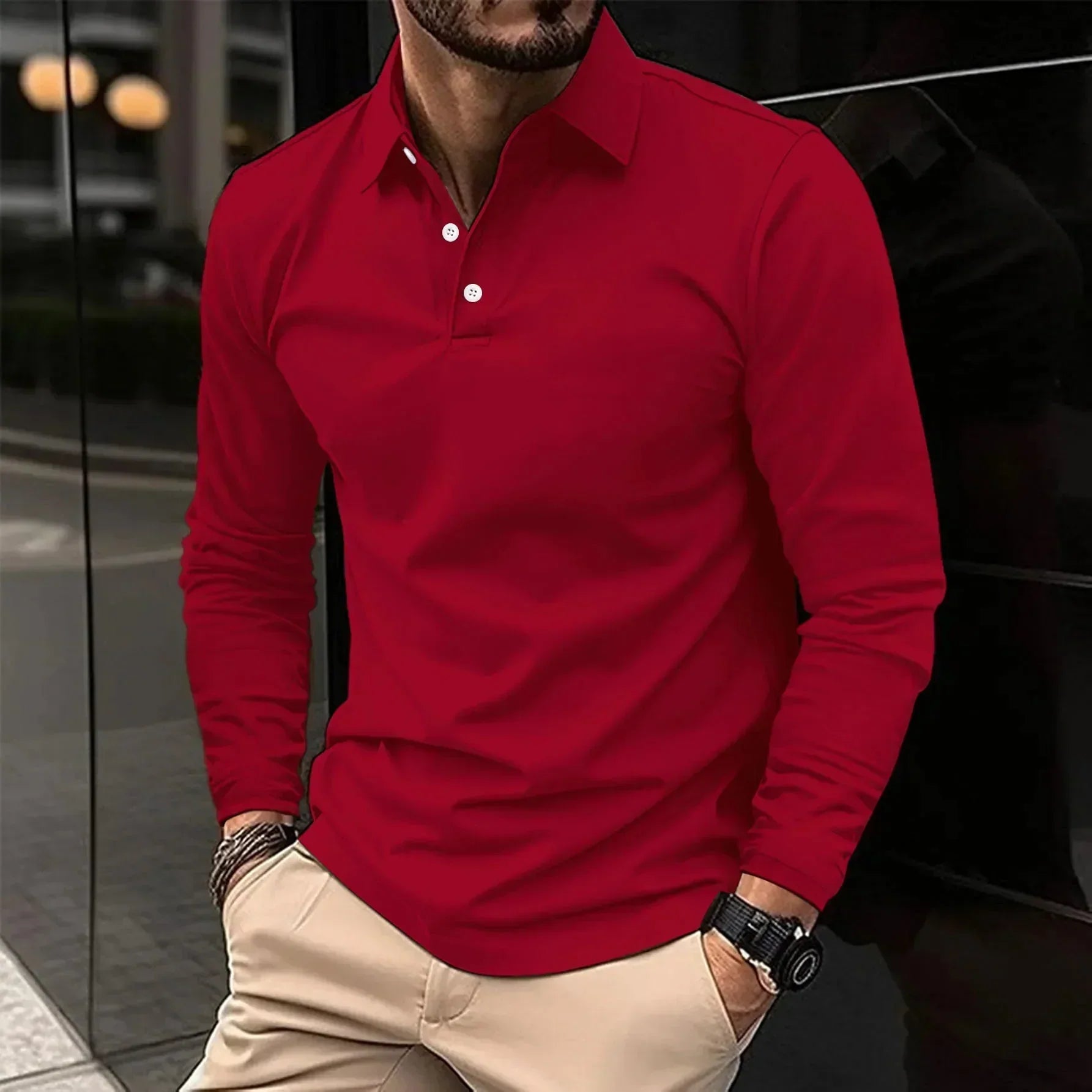 Friedrich™ | Stilfuld Casual Langærmet Polo