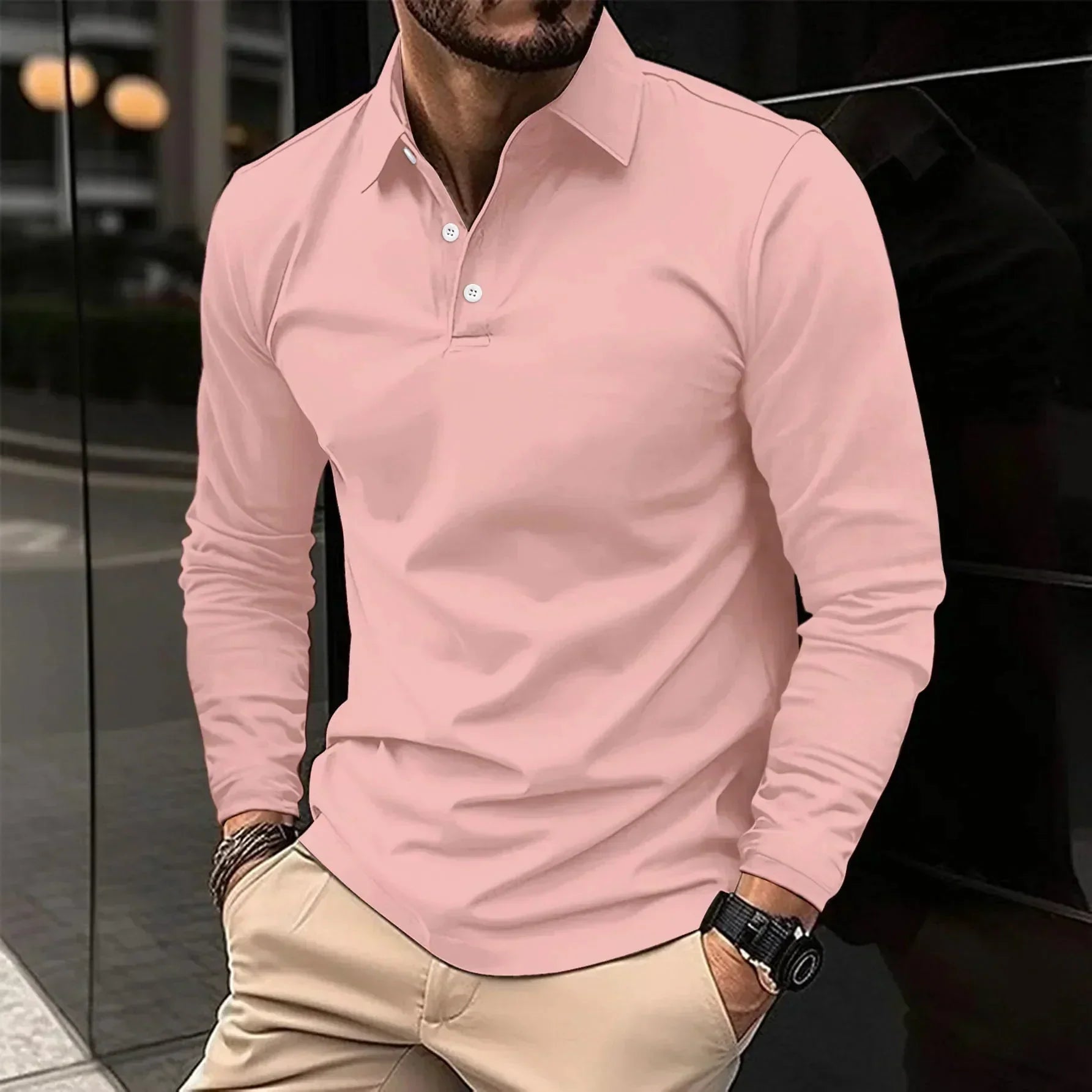 Friedrich™ | Stilfuld Casual Langærmet Polo