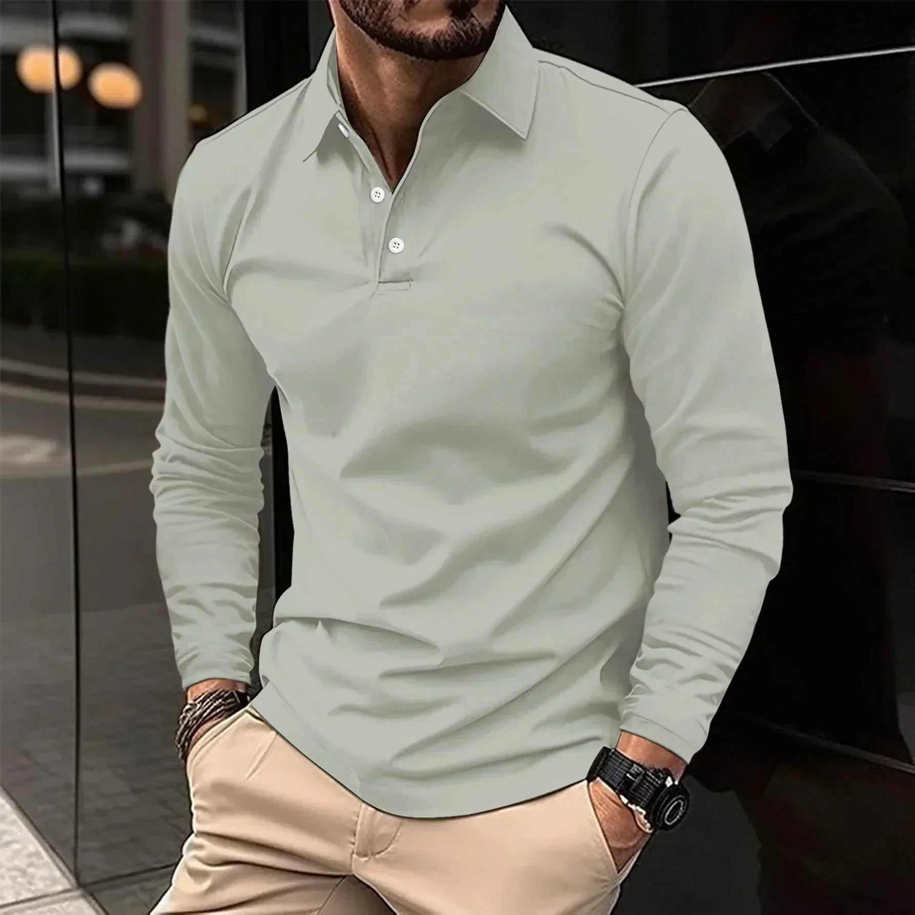 Friedrich™ | Stilfuld Casual Langærmet Polo