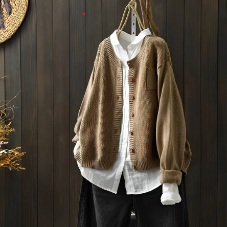 Heidi™ | Knaplukket Strikcardigan