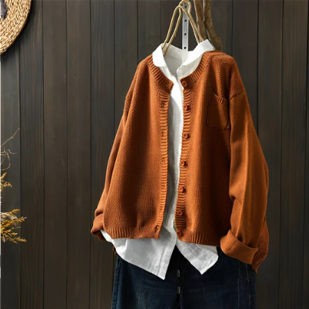 Heidi™ | Knaplukket Strikcardigan