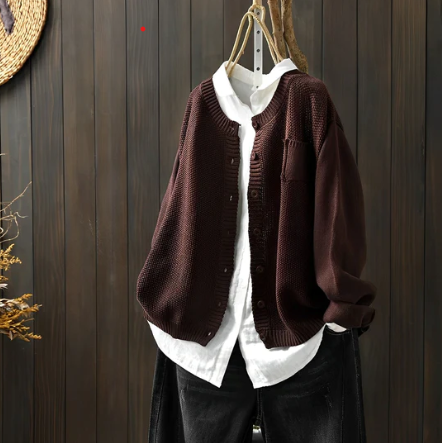 Heidi™ | Knaplukket Strikcardigan